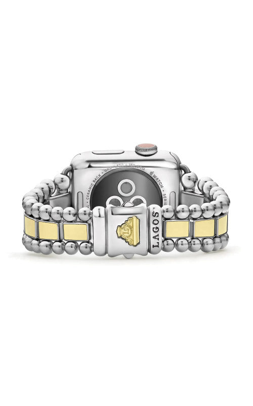 Lagos Stainless Steel 18k Yellow Gold Watch Bracelet