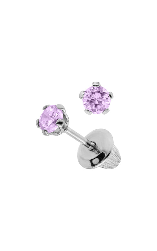 Albert's Sterling Silver 3mm June Alexandrite Safety Back Stud Earrings ES38506