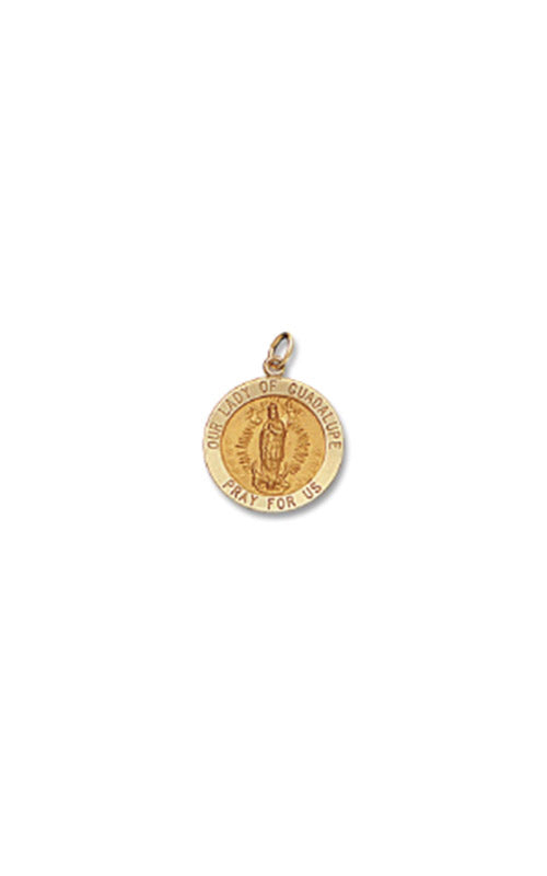 Albert`s 14k Yellow Gold Lady of Guadalupe 18mm Pendant