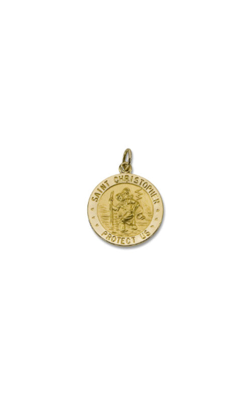 Albert`s 14k Yellow Gold 18mm St. Christopher Pendant M19