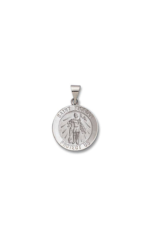 Albert`s 14k White Gold Saint Florian Charm M438HO