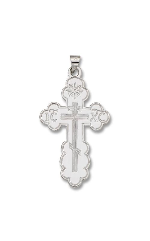 Albert`s 14k White Gold Large Serbian Cross W1041