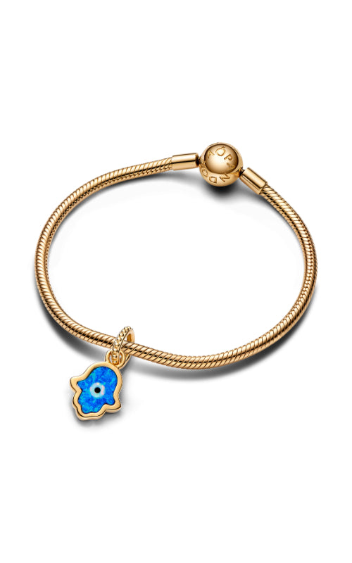 Pandora Opalescent Blue Hamsa Hand Dangle Charm