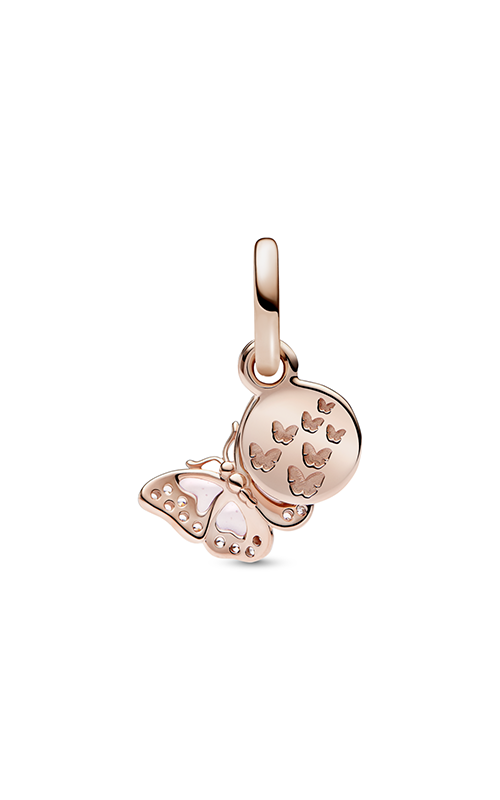 Pandora Pink Butterfly & Quote Double Dangle Charm
