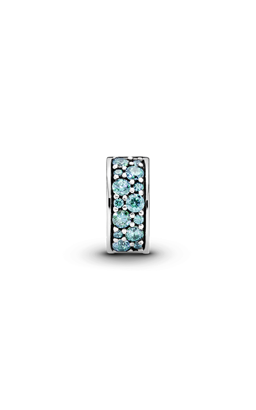Pandora Teal Pavé Clip Charm