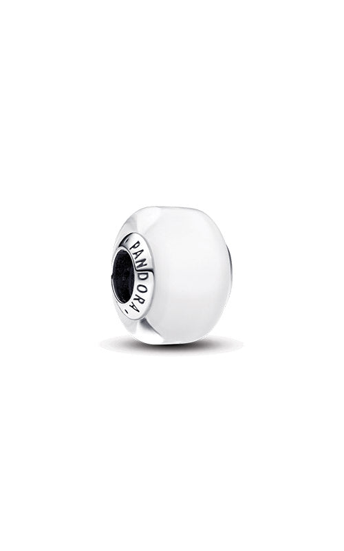 Pandora White Mini Murano Glass Charm