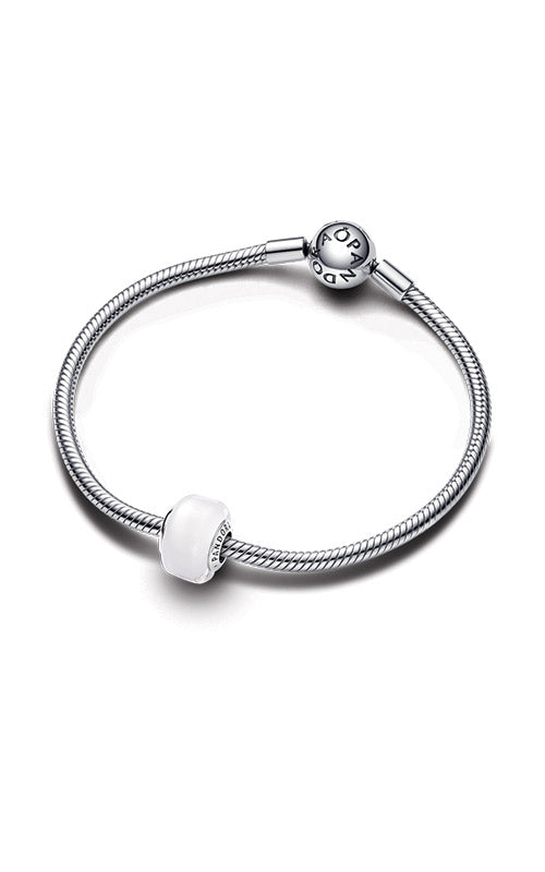 Pandora White Mini Murano Glass Charm