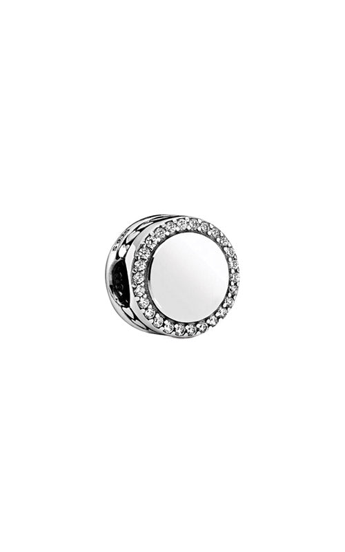 Pandora Engravable Sparkling Button Charm