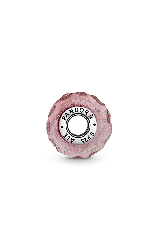 Pandora Wavy Fancy Pink Murano Glass Charm