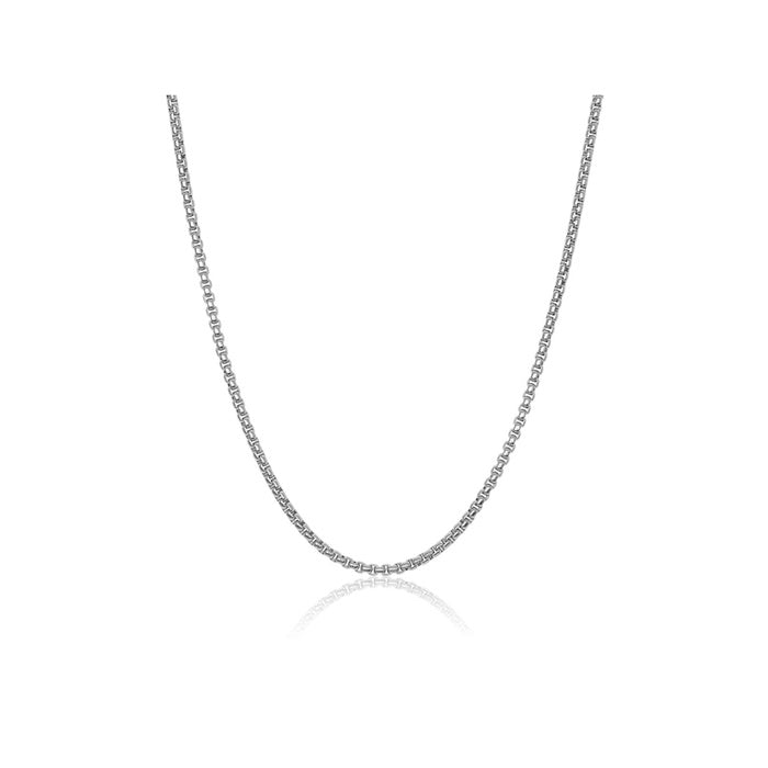 Italgem Junior Stainless Steel 18'' 2mm Round High Polish Box Chain SPN51-18