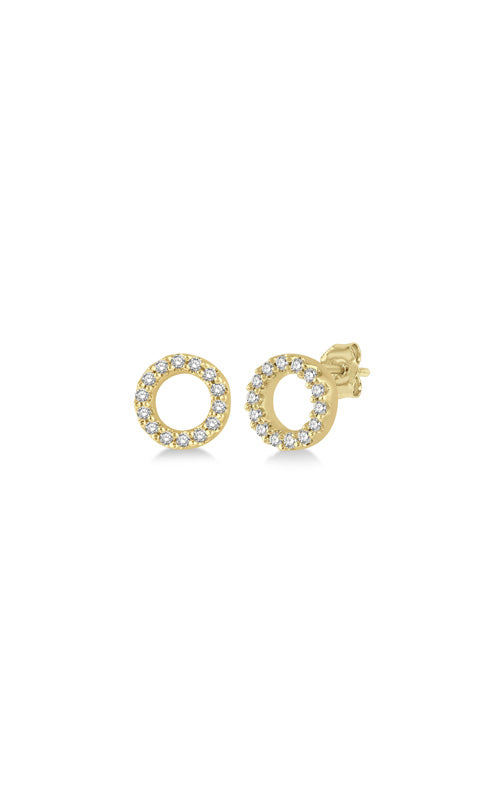 Albert's 10k Yellow Gold .10ctw Diamond Circle Earrings 640D8TSERYG