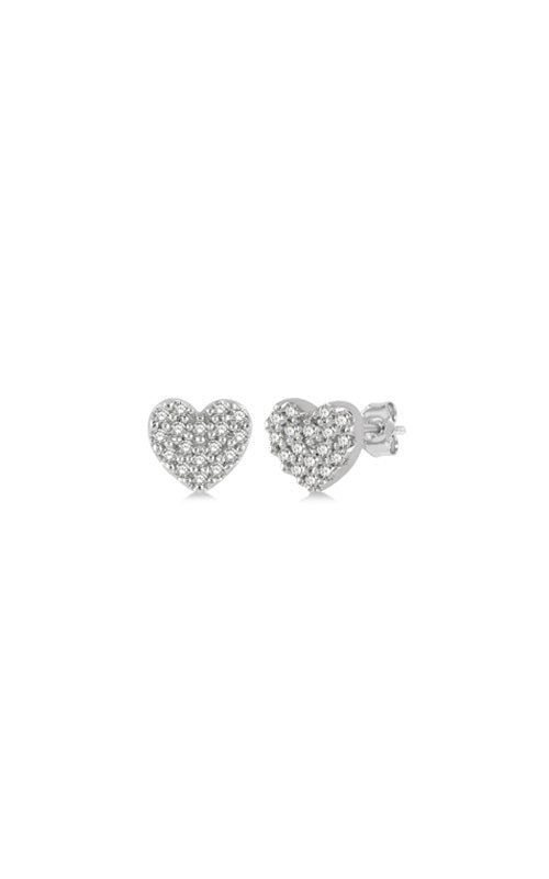 Albert's 10K White Gold Diamond Earring