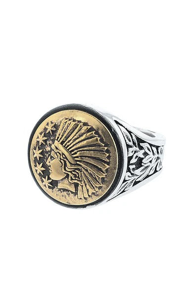 King Baby Sterling Silver Liberty Signet Ring - SIZE 11 - K20-6060-11