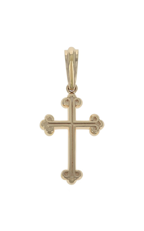King Baby 10k Yellow Gold Traditional Cross Pendant K10-2075G10K