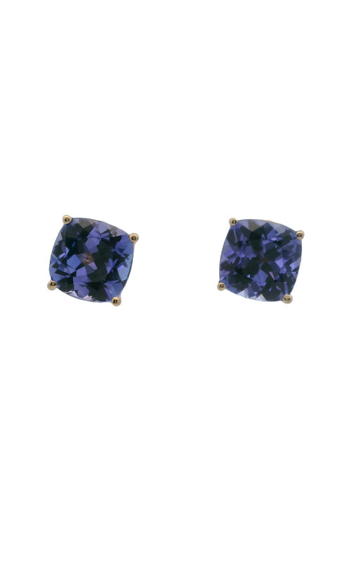 Albert's 14k Yellow Gold 5.10ctw Tanzanite Cushion Cut Studs E2111207