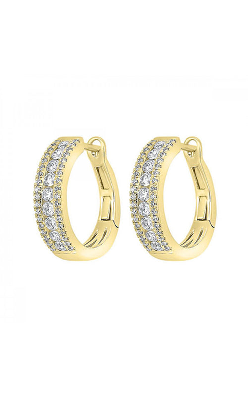 Albert's 14k Yellow Gold 1/2ctw Diamond Hoop Earrings ER10323-4YB