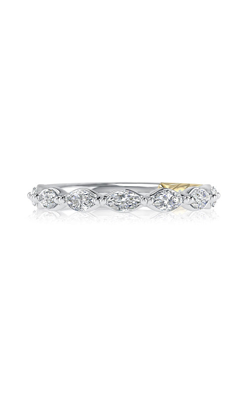 A.JAFFE 18k White Gold .67ctw Diamond Marquise East West Band WRMQB1208BLH/67