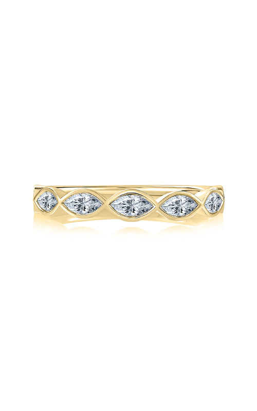 A.JAFFE 18k Yellow Gold .67ctw Marquise Diamond Band WRMQB1491H/67