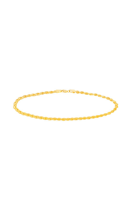 Albert's 14k Yellow Gold Braided Foxtail Chain Anklet