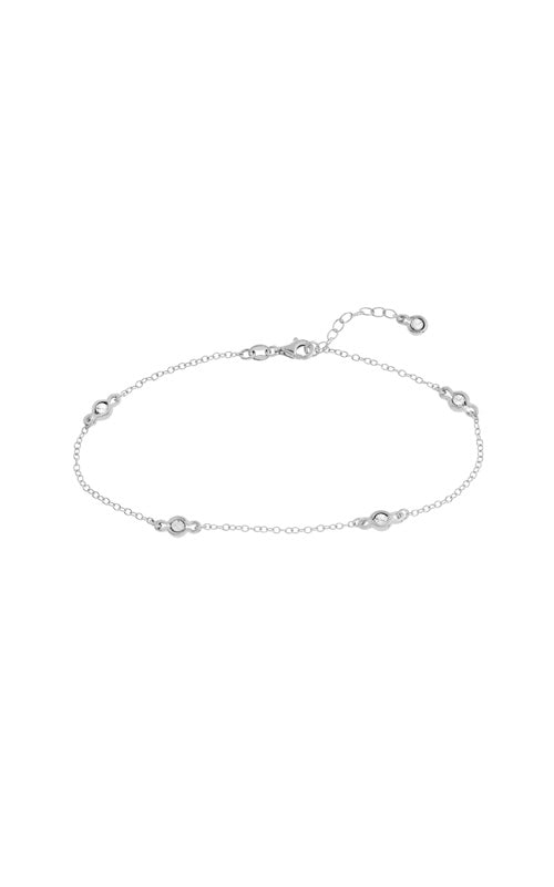 Albert's Sterling Silver 10'' Illusion Station Adjustable Anklet