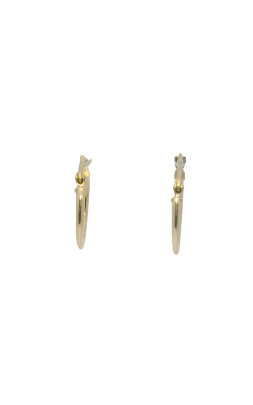 Albert's 14k Yellow Gold 13MM Side Cut Hoop E2092