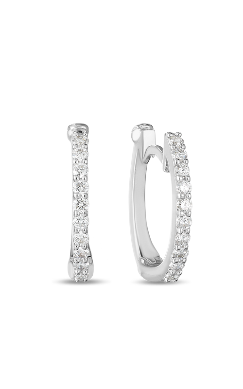 Roberto Hoop 18K White Gold Diamond Earring