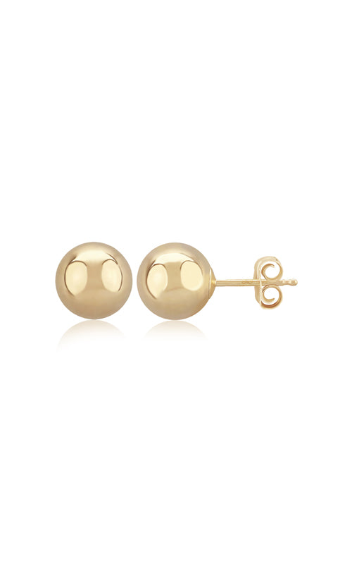 Albert's 14k Yellow Gold 8mm Ball Stud Earrings 12/131
