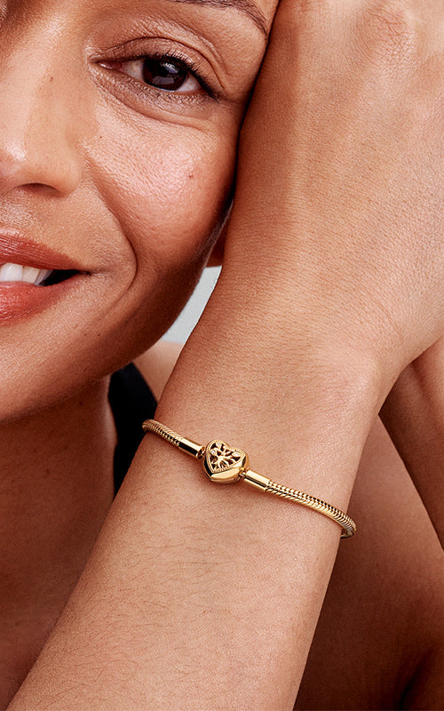 Pandora Charms Gold Plated Bracelet