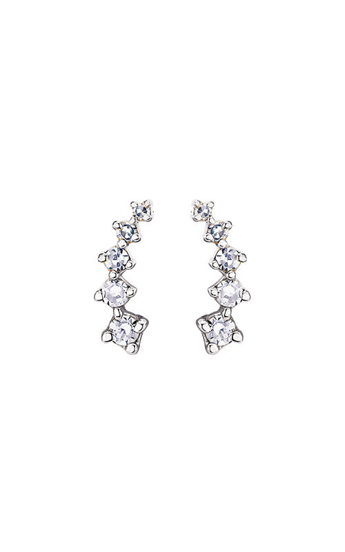 Albert's 10k White Gold .10ctw Diamond Ear Climbers LJ212728TSERWG