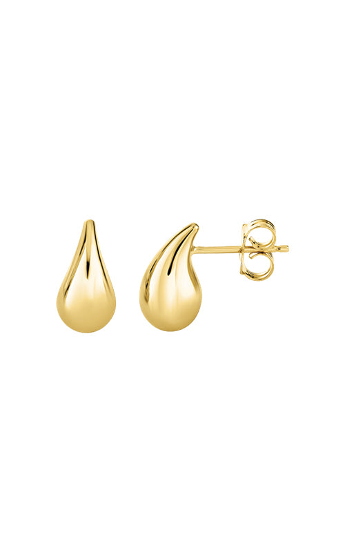 Albert's 10k Yellow Gold B-Drop Stud Earrings