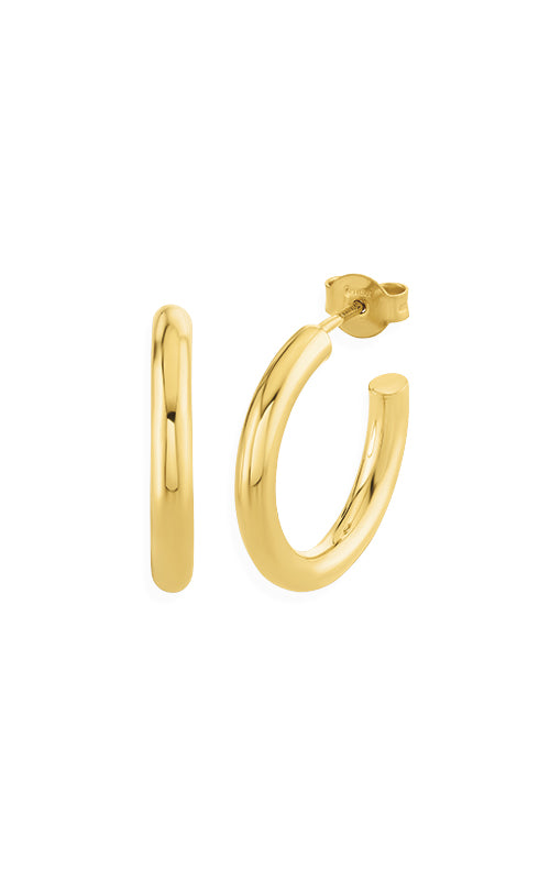 Albert's 10k Yellow Gold 3mm Half Hoop Earrings 1045G