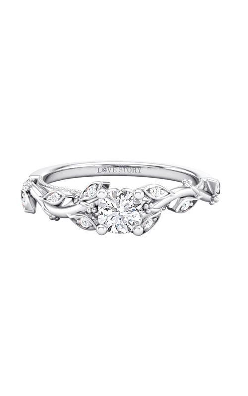 Love Story 14k White Gold 3/8ctw Diamond Engagement Ring L8521-WGE33