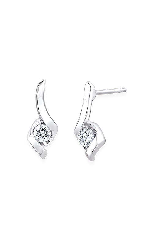 Albert's 14k White Gold .20ctw Diamond Earrings USL1163WR5J