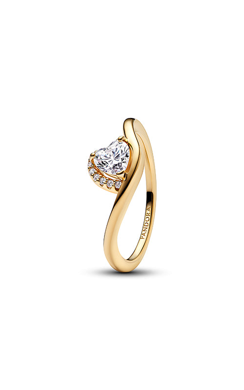 Pandora Wavy Heart Ring 163660C01-48