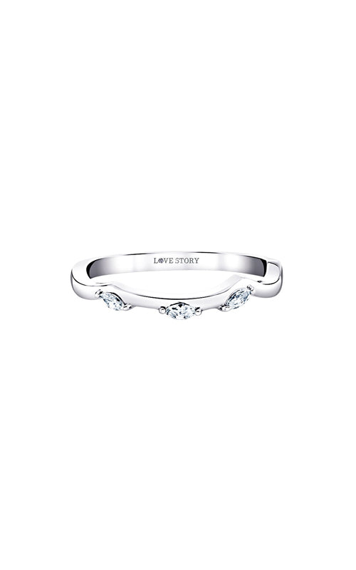 Albert's 14k White Gold .15ctw Diamond Wedding Band L8941-WGW