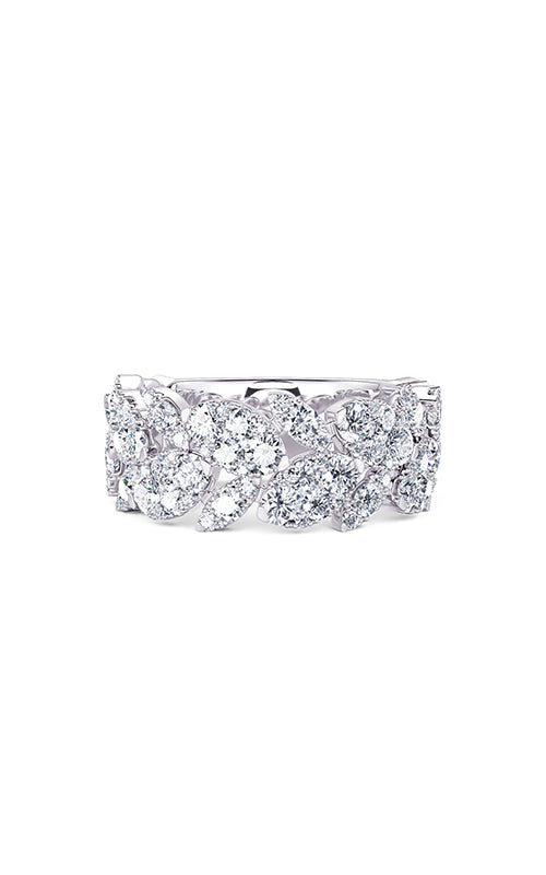 Ashley Lauren White Gold 1.47ctw Diamond Leaf Wedding Band B2054-14W