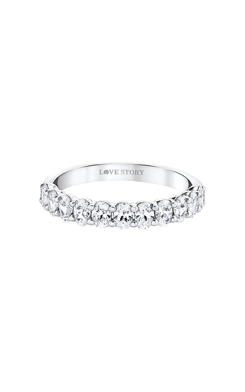 Love Story 14k White Gold 1ctw Diamond Wedding Band AJ-R117581LJW