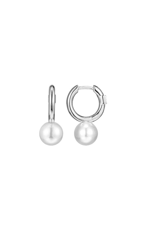 Elle Hoop 925 Sterling Silver Pearl Earring