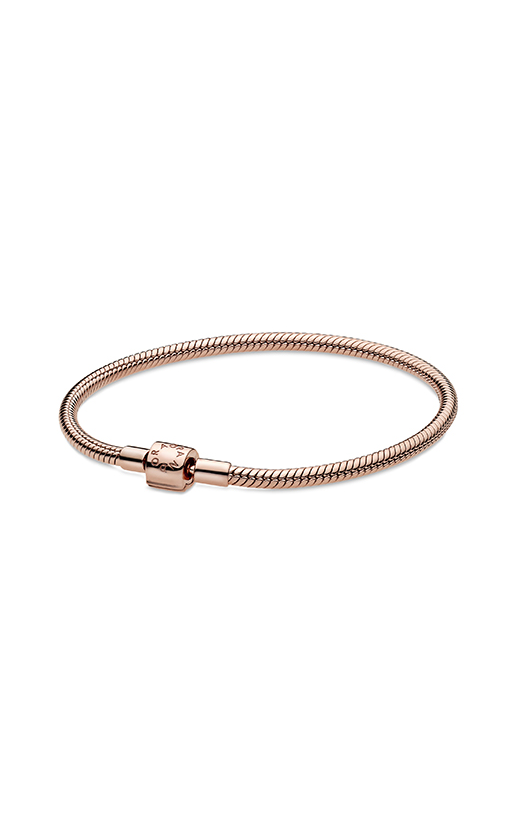 Pandora Moments Barrel Clasp Snake Chain Bracelet 588781C00-18