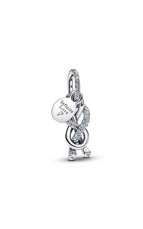 Pandora Pavé Infinity Knot Dangle Charm
