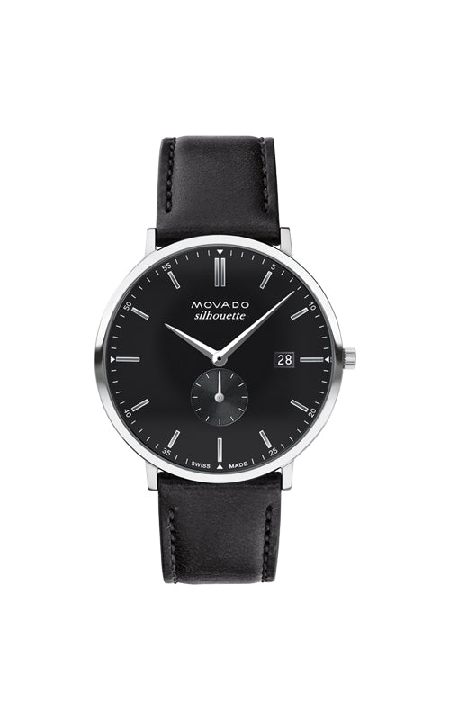 Movado Heritage Series Silhouette Men's 40mm Black Watch 3650130