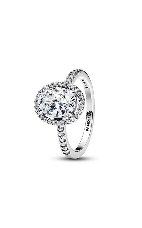 Pandora Oval Sparkling Halo Statement Ring 193777C01-48