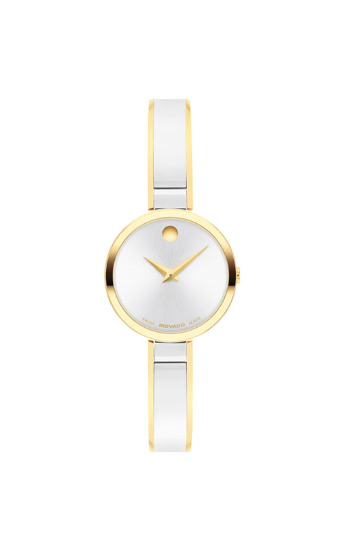 Movado Ladies' Moda 24mm Two Tone Bangle Watch 0608012