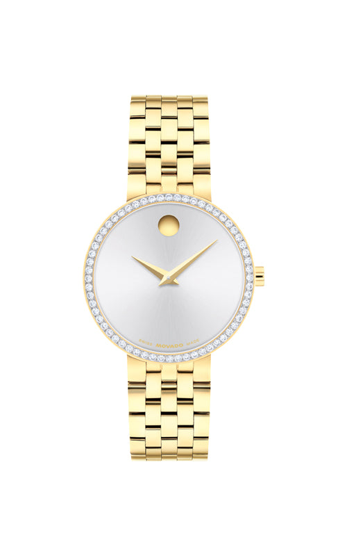 Movado Ladies' Museum Classic Two Tone Lab Grown Diamond Watch 0608068