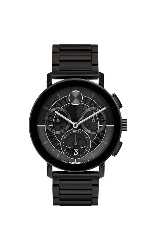 Movado Men's BOLD Black Chronograph Watch 3601264