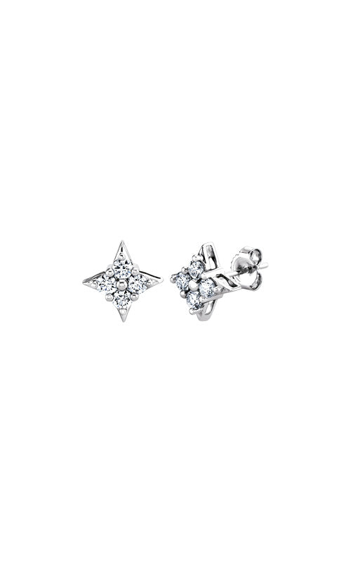 Albert's Cluster 14K White Gold Diamond Earring