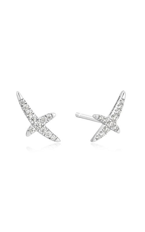 Ania Haie Sterling Silver Kiss CZ Pave Studs E057-02H