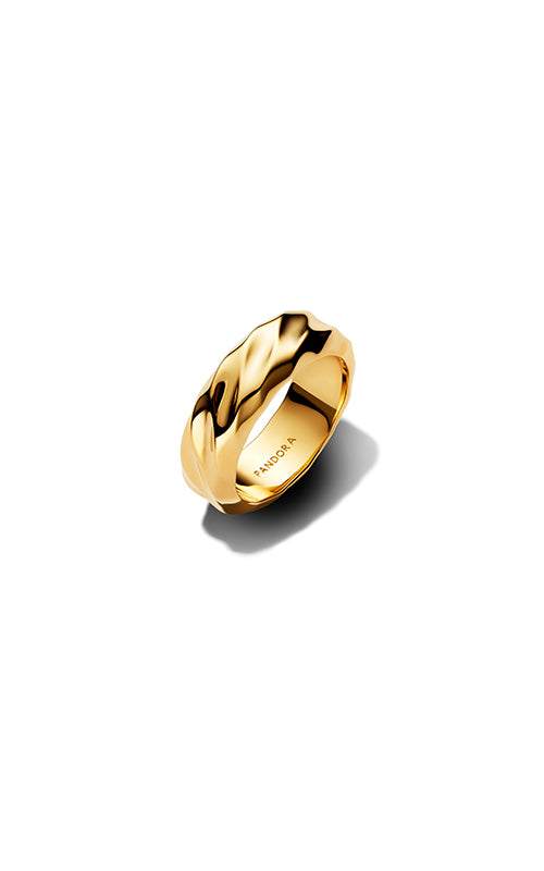Pandora Rippled Wide Band Ring 163886C00-52