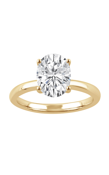 Albert’s 14K Yellow Gold 2.08Ct Lab Grown Oval With .04Ctw Round Diamond Hidden Halo Engagement Ring LGD-JOR1735-GY3