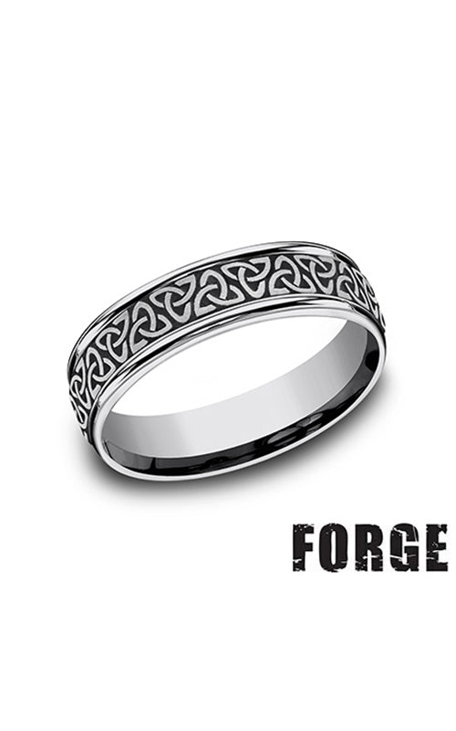 Benchmark Men’s Tungsten Forge 6MM Love Knot Triangle Wedding Band RECF846357TG10